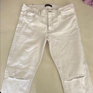 AMIRI Off-White Distressed Denim